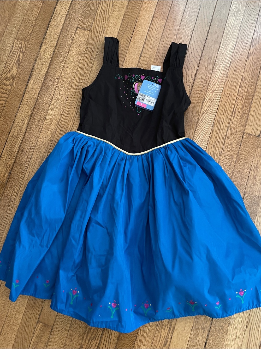 Nwt Disney Elsa Anna Swishy Satin (?) Dress girls 7